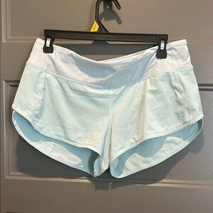 Lululemon Athletica Speed Shorts 2.5” Toothpaste color